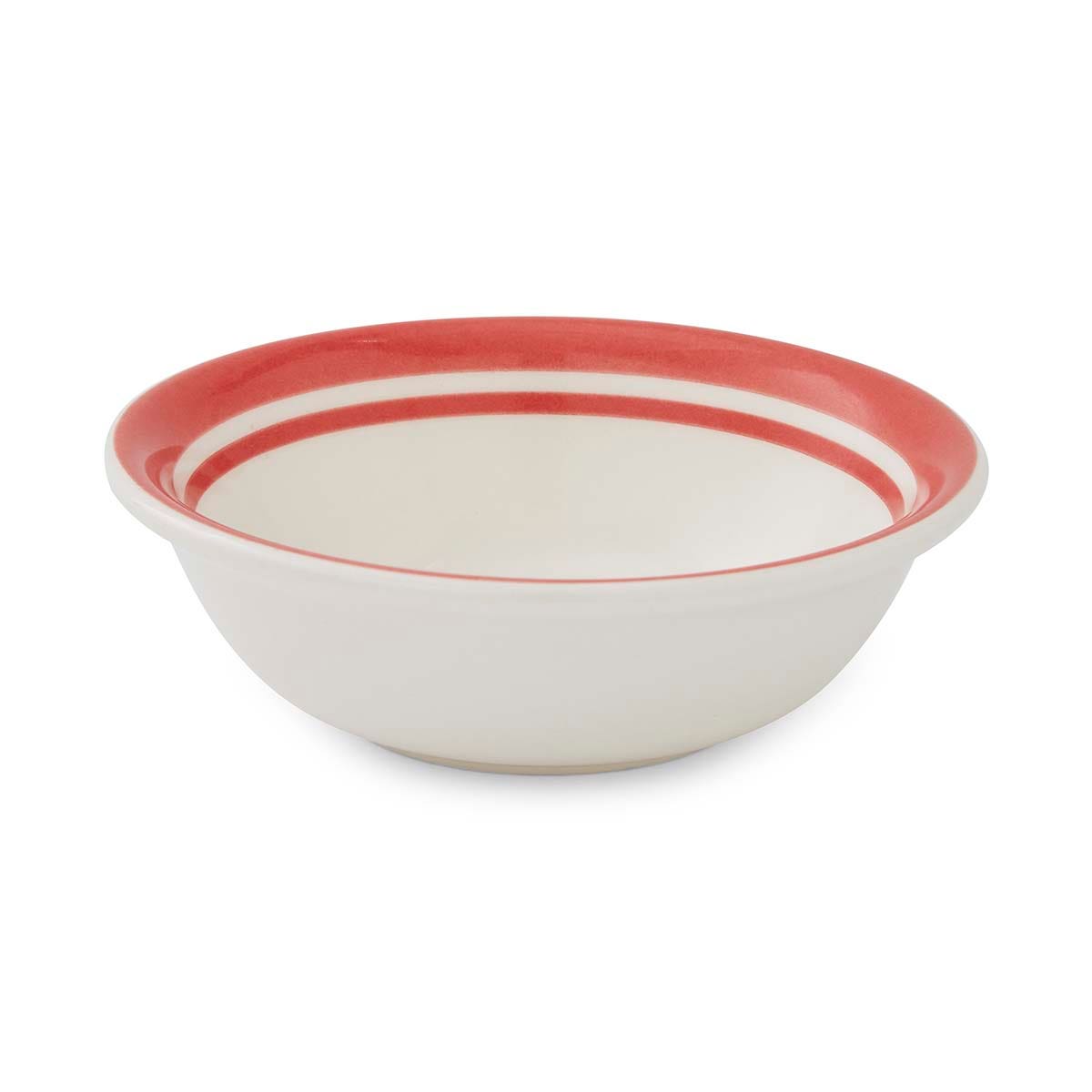 Potter's Stripe Set of 4, 13cm Bowls, Red