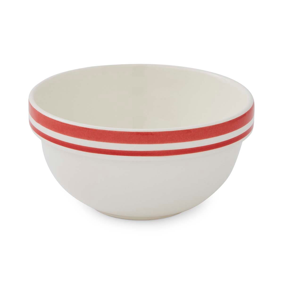 Potter's Stripe Set of 4, 5 Inch Stacking Bowls, Red