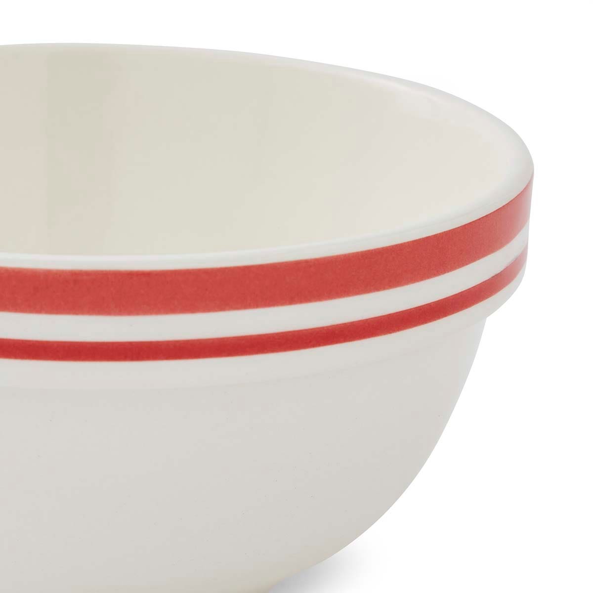 Potter's Stripe Set of 4, 5.5 Inch Stacking Bowls, Red