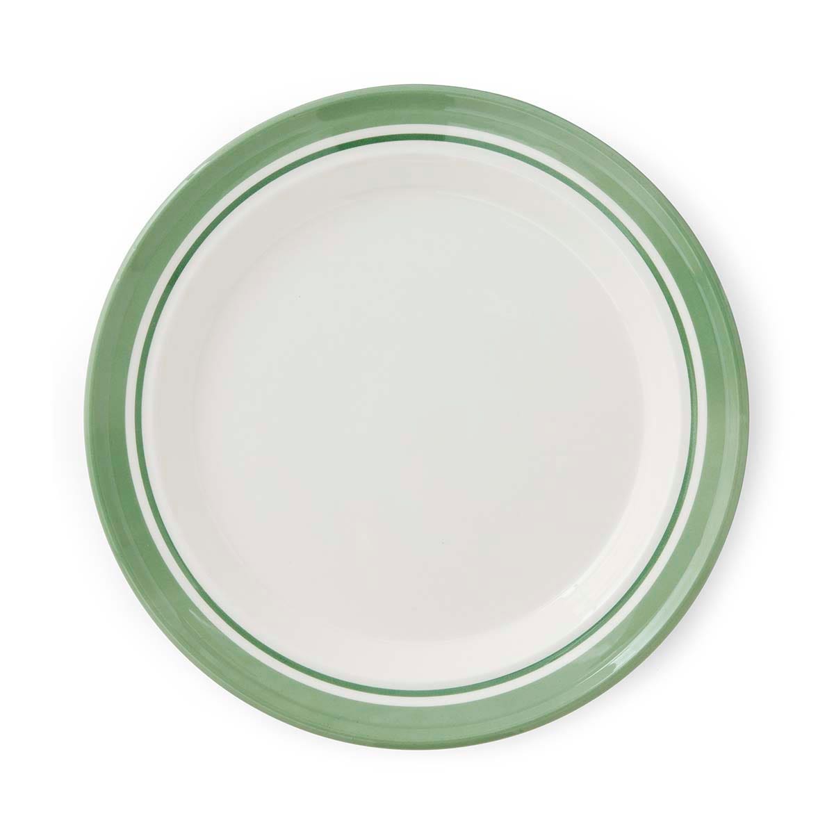 Potter's Stripe Set of 4 Dinner Plates, Green