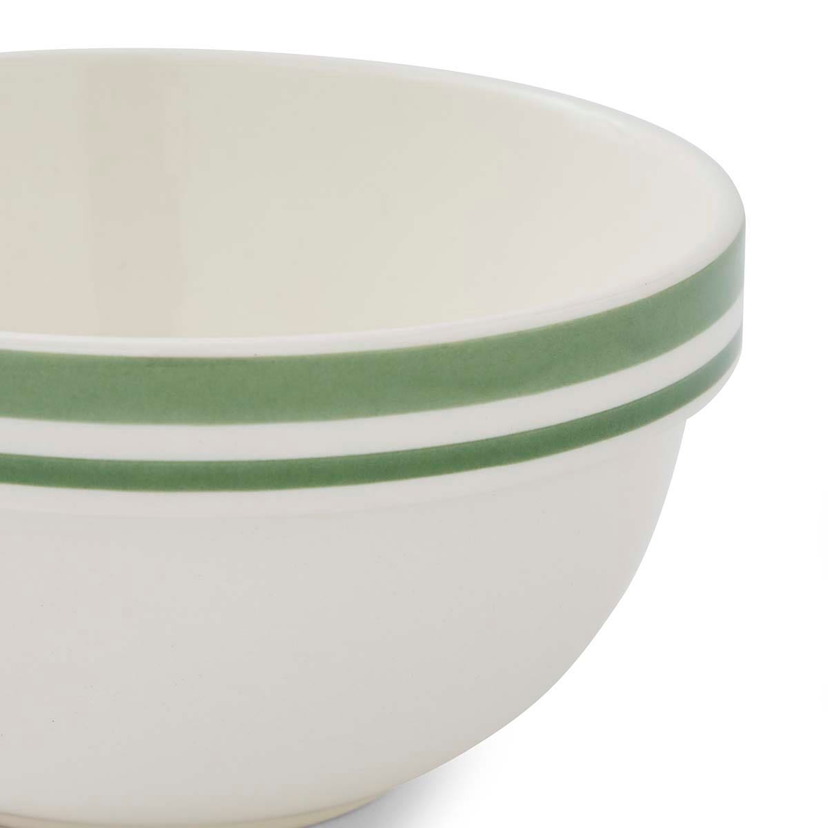 Potter's Stripe Set of 4, 5.5 Inch Stacking Bowls, Green