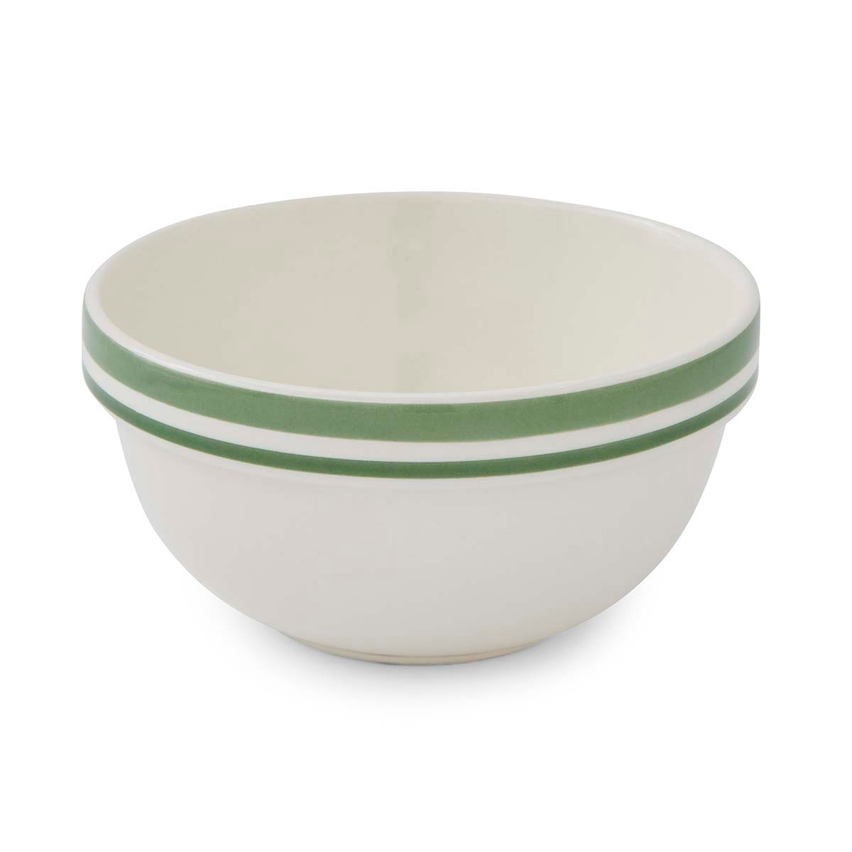 Potter's Stripe Set of 4, 5.5 Inch Stacking Bowls, Green
