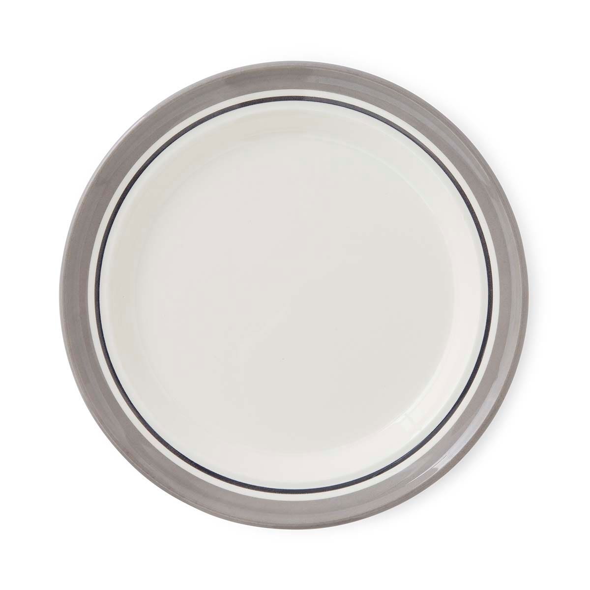 Potter's Stripe Set of 4 Dinner Plates, Grey