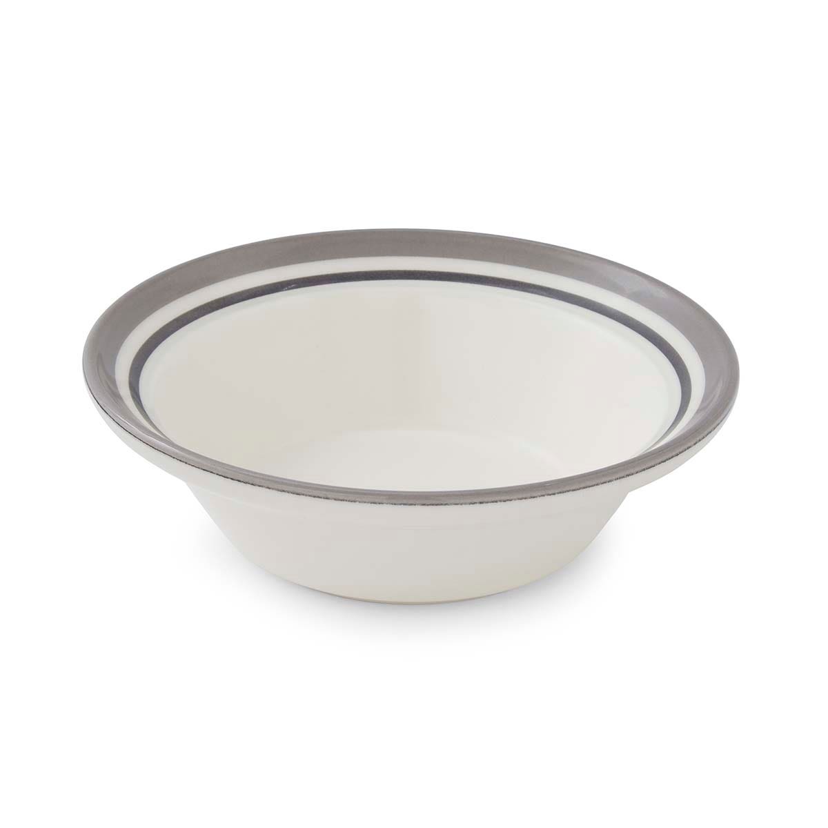 Potter's Stripe Set of 4 Oatmeal Bowls, Grey