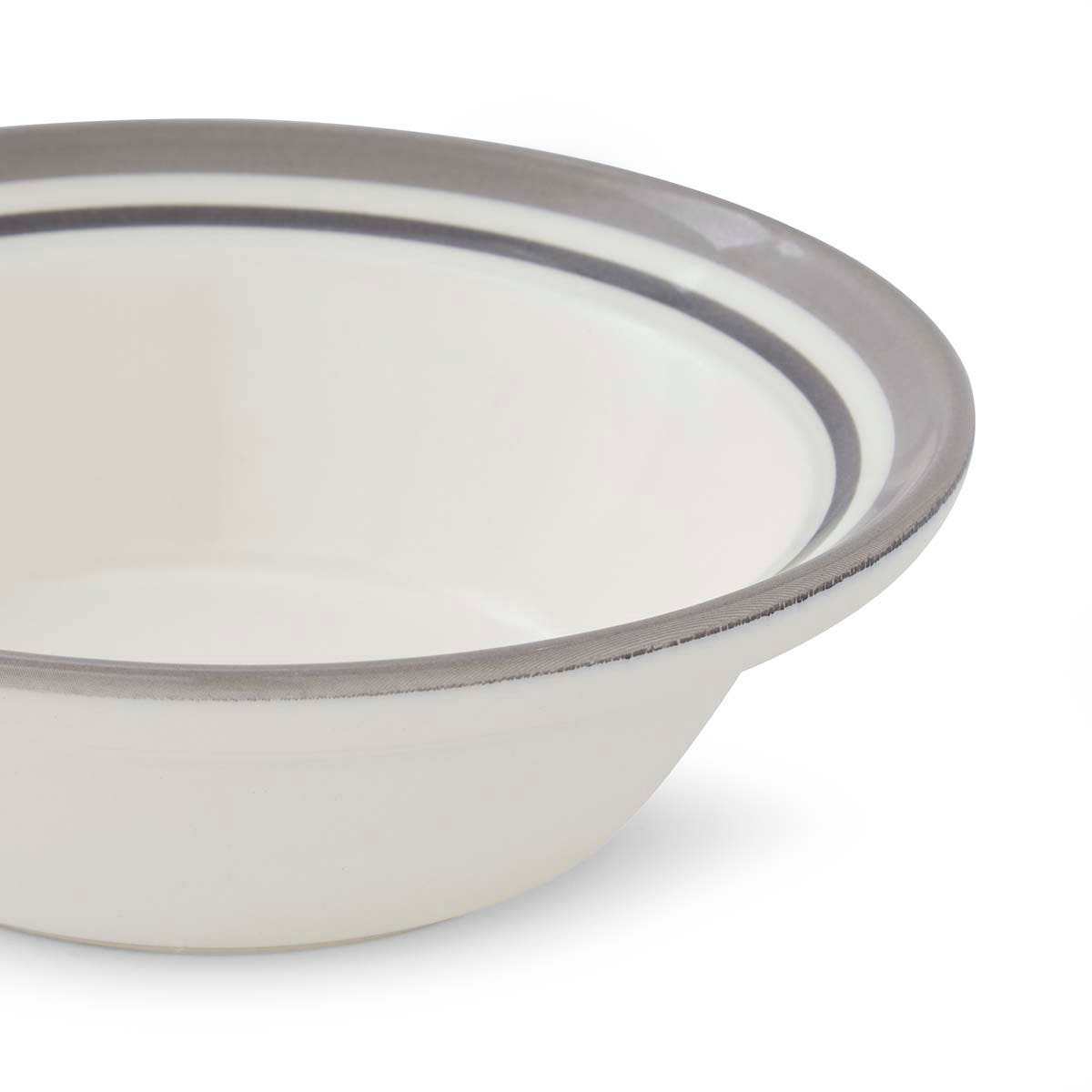 Potter's Stripe Set of 4 Oatmeal Bowls, Grey