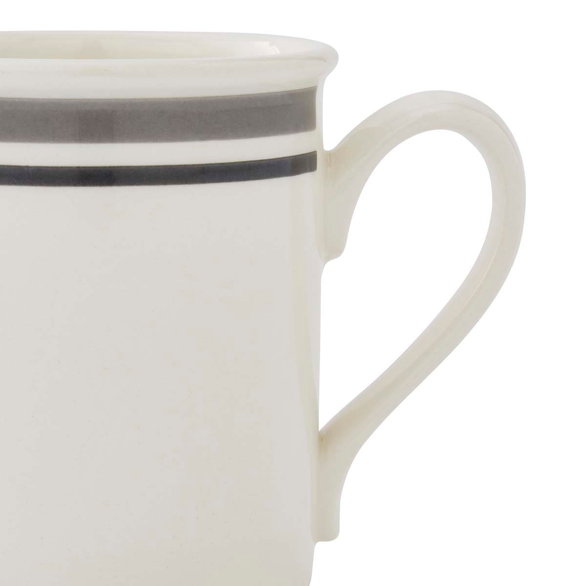 Potter's Stripe Set of 4, Breakfast Mugs, Grey