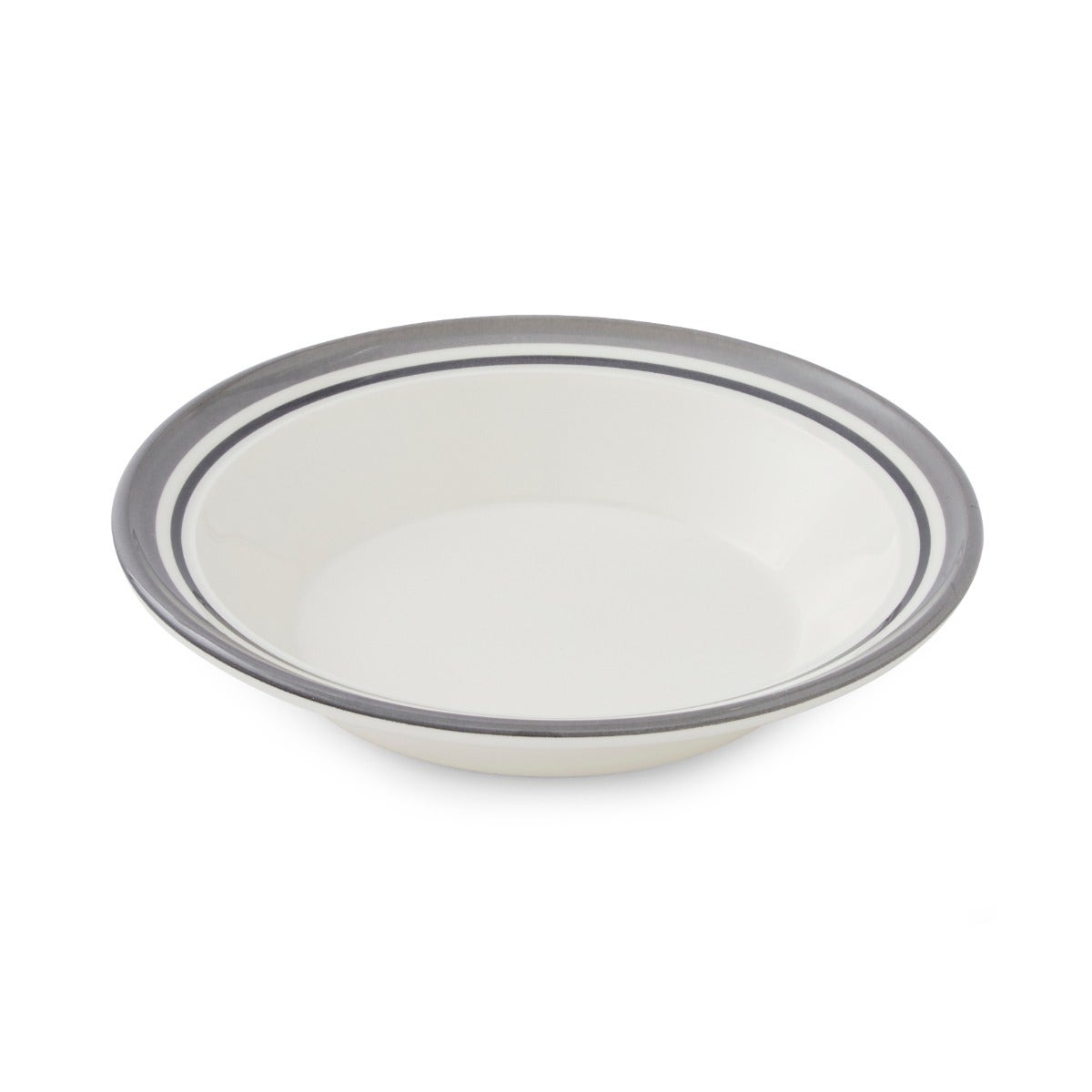 Potter's Stripe Set of 4 Soup Plates, Grey