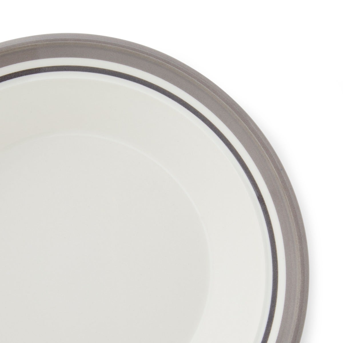 Potter's Stripe Set of 4 Soup Plates, Grey