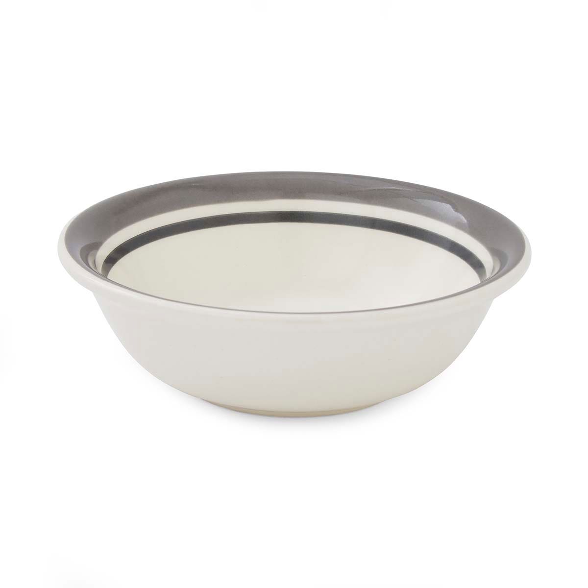 Potter's Stripe Set of 4, 13cm Bowls, Grey
