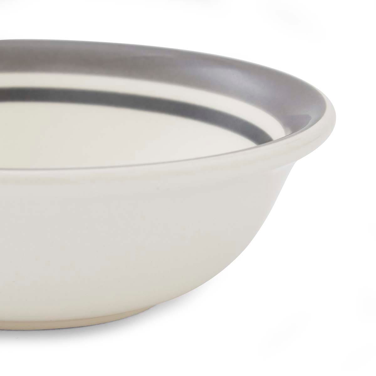 Potter's Stripe Set of 4, 13cm Bowls, Grey