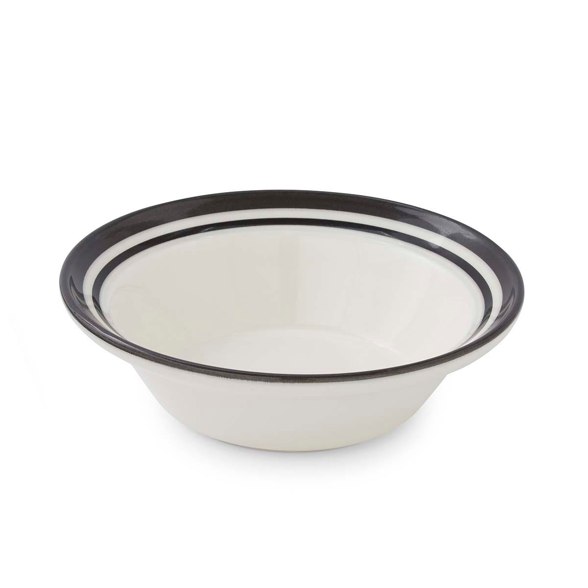 Potter's Stripe Set of 4 Oatmeal Bowls, Black