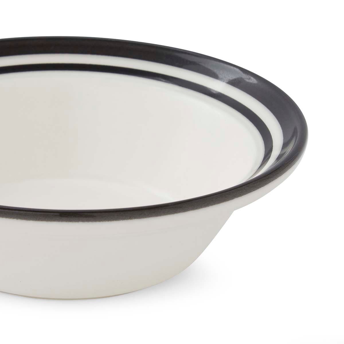 Potter's Stripe Set of 4 Oatmeal Bowls, Black