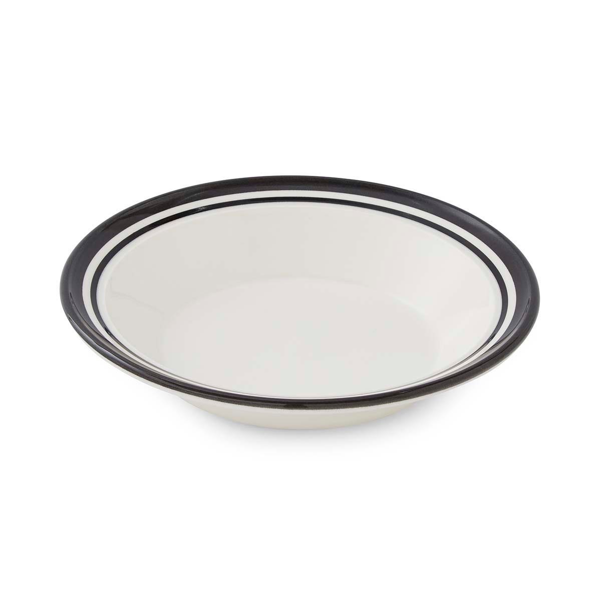 Potter's Stripe Set of 4 Soup Plates, Black