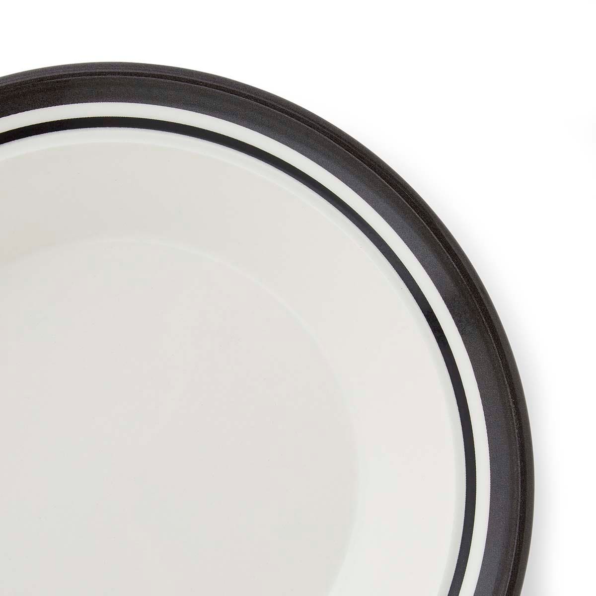 Potter's Stripe Set of 4 Soup Plates, Black