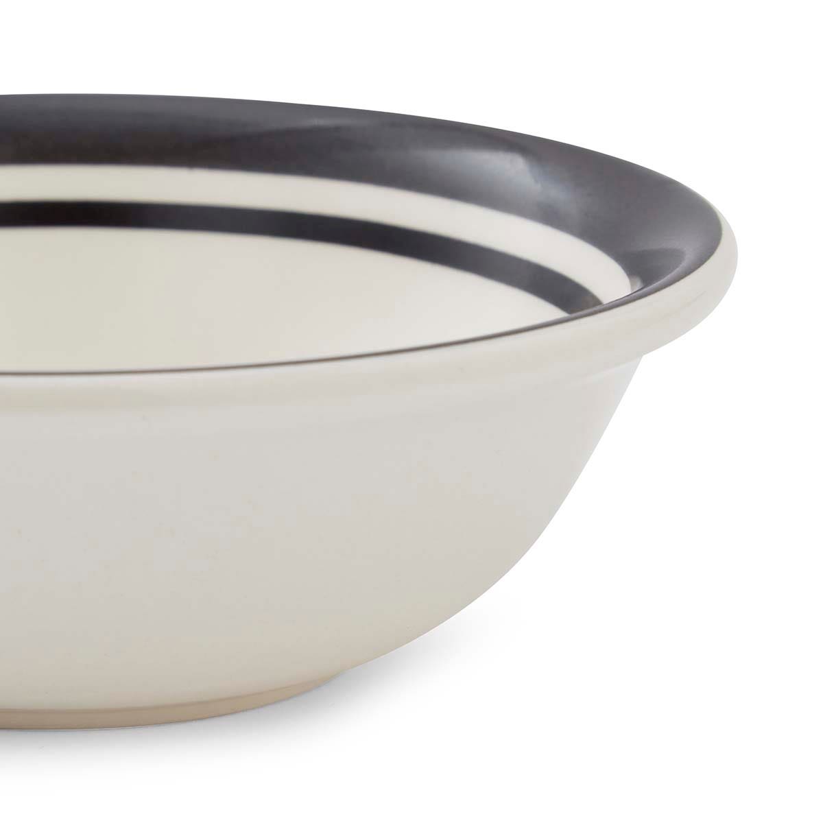 Potter's Stripe Set of 4, 13cm Bowls, Black