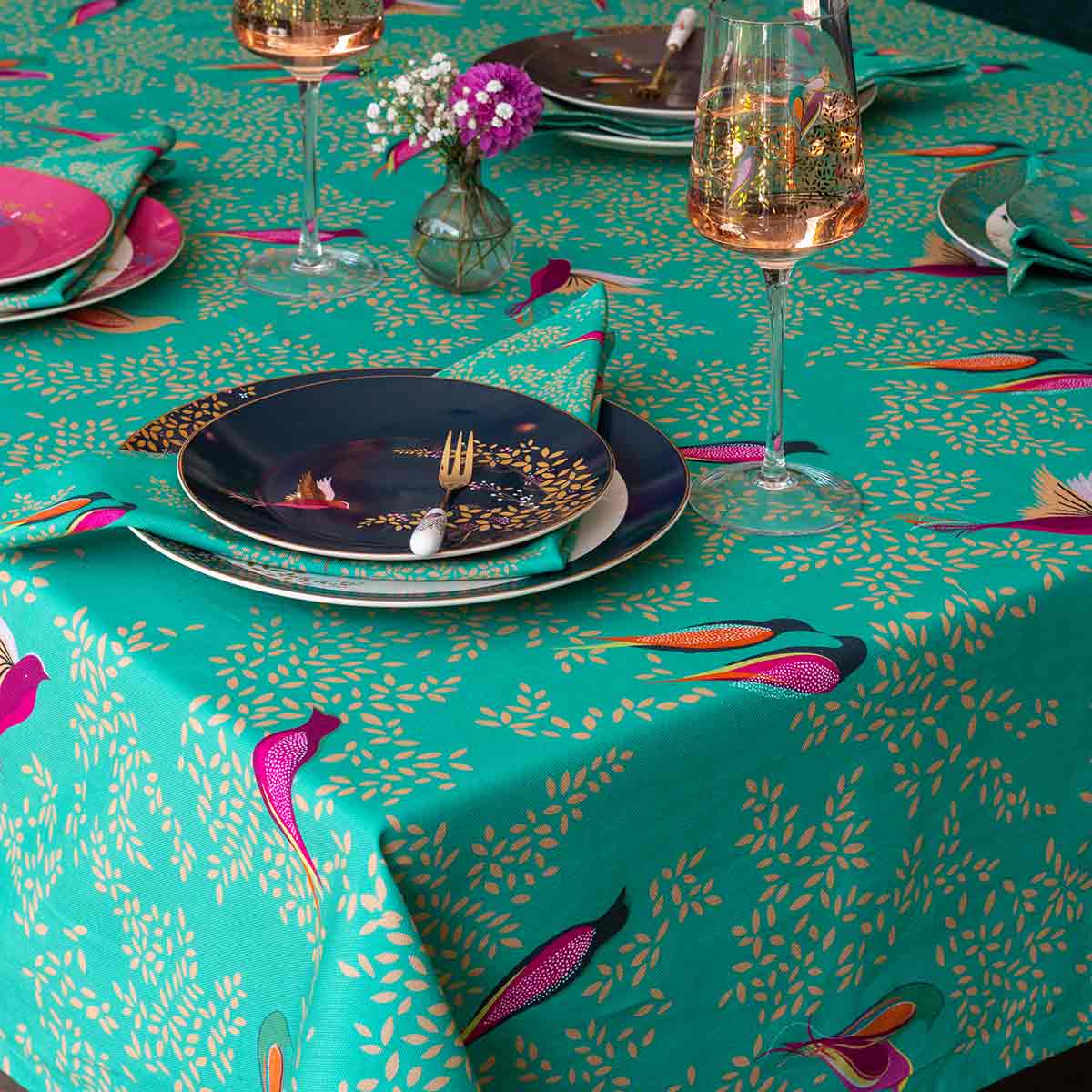 Sara Miller Chelsea Tablecloth, Green