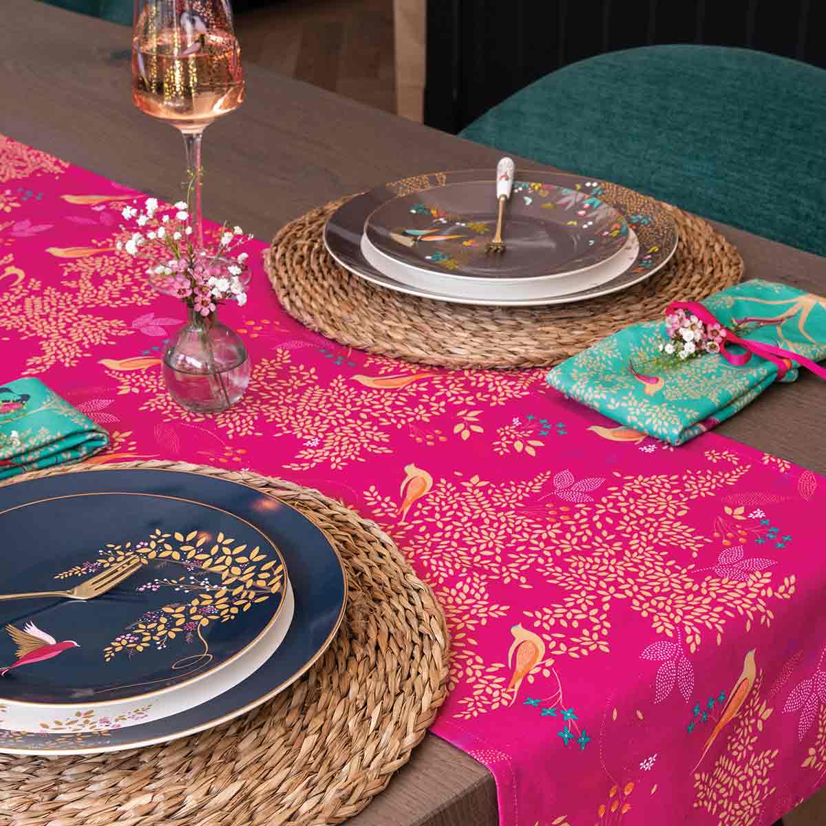 Sara Miller Chelsea Table Runner, Pink