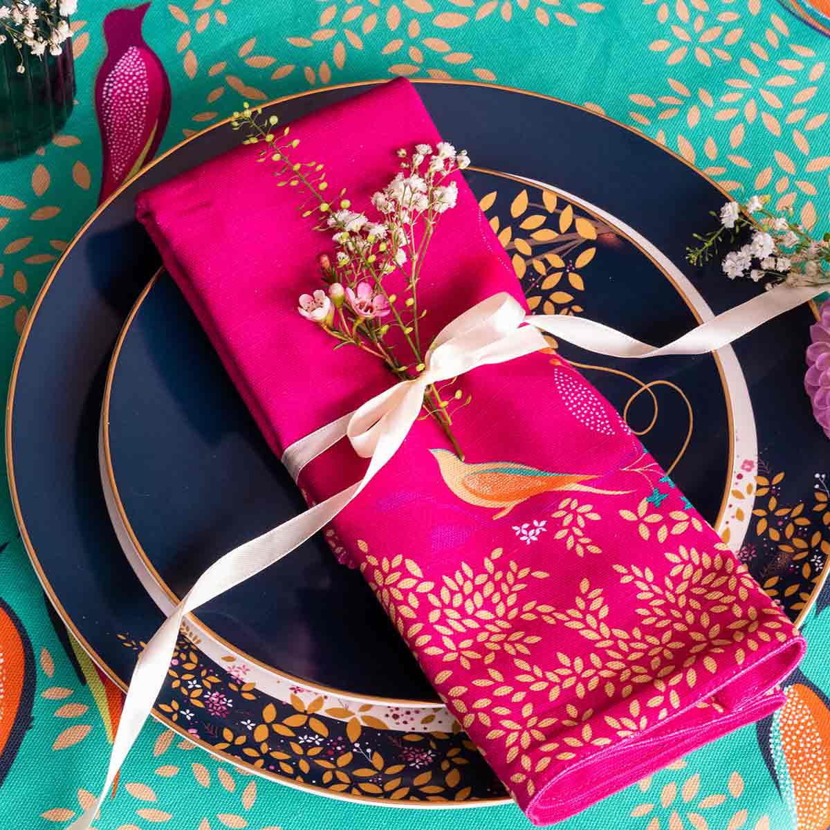 Sara Miller Chelsea, Set of 2 Napkins, Pink