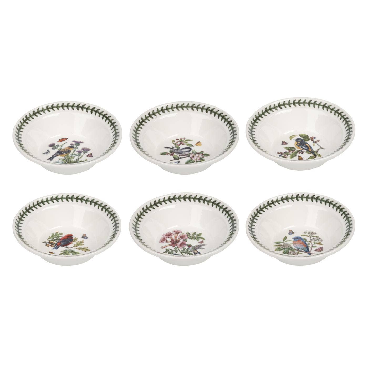 Portmeirion Botanic Garden Birds Oatmeal Set of 6