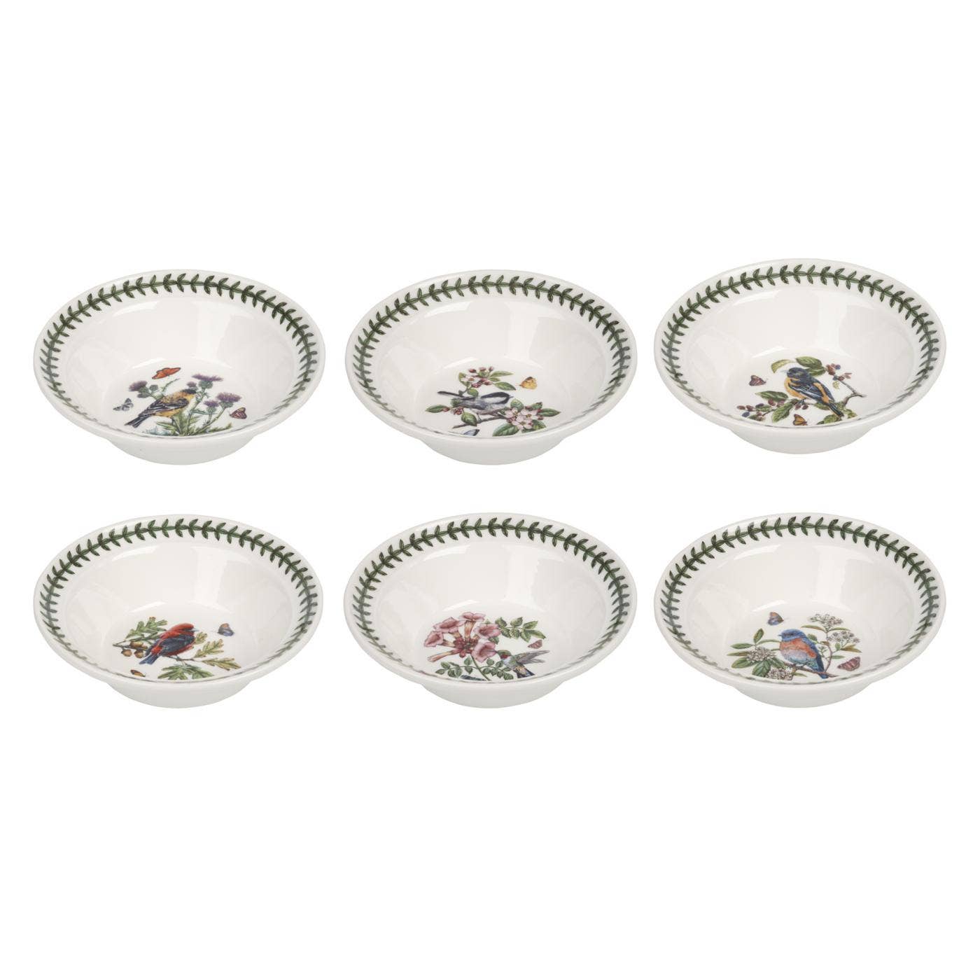 Portmeirion Botanic Garden Birds Oatmeal Set of 6