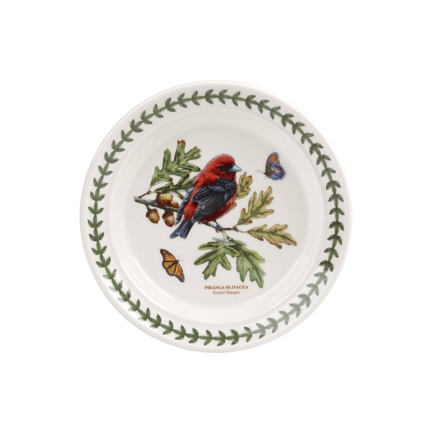 Portmeirion Botanic Garden Birds Plate 6 inch Plate Scarlet Tanager