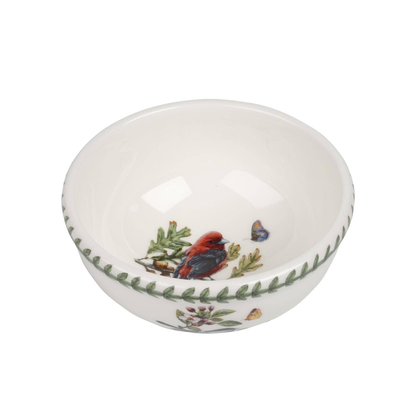 Portmeirion Botanic Garden Birds Fruit Salad Bowl Scarlet Tanager