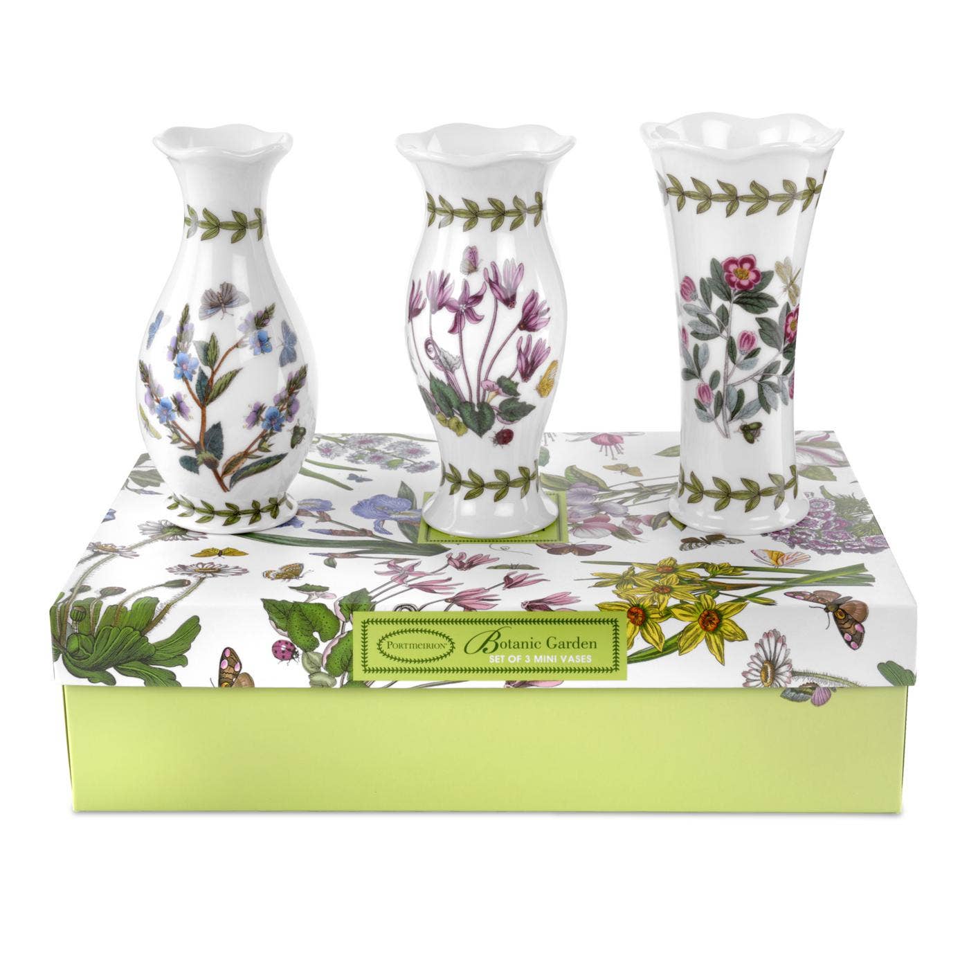 Portmeirion Botanic Garden Mini Vases Set of 3