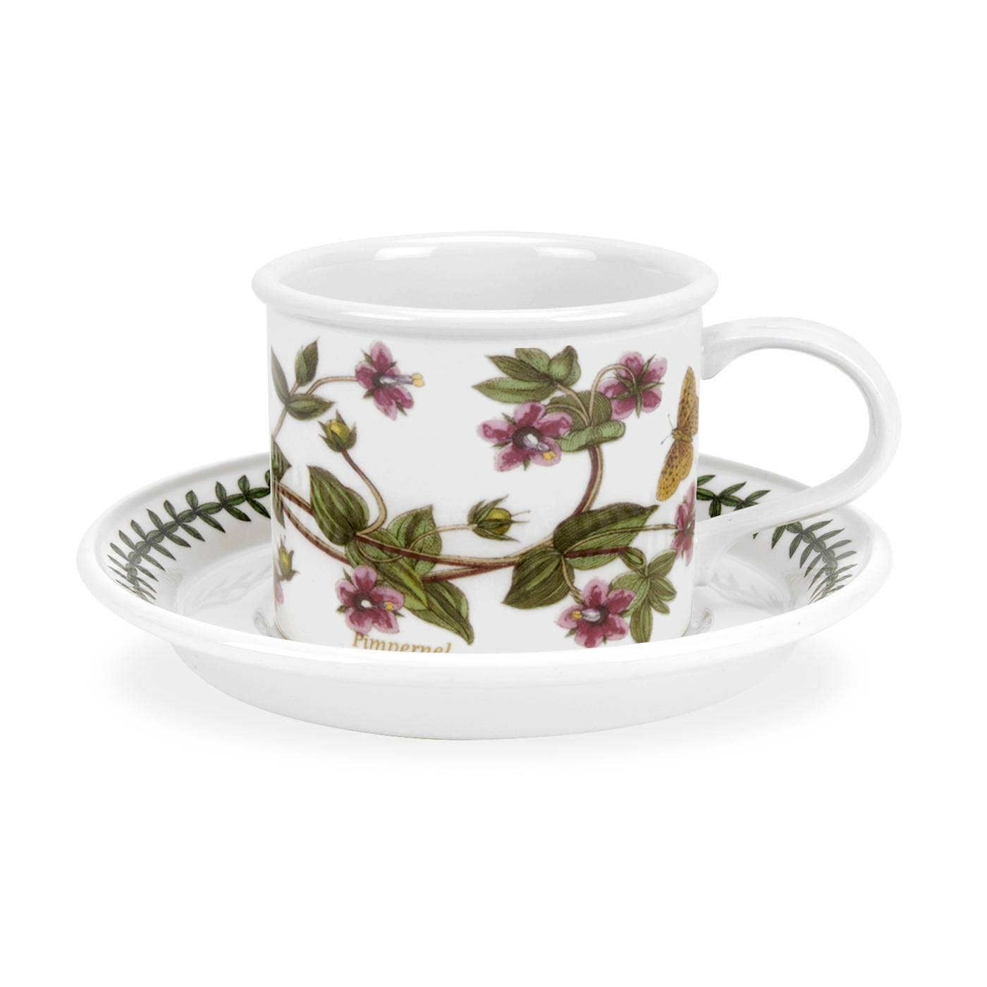 Portmeirion Botanic Garden Mocha Coffee Cup and Saucer Pimpernel