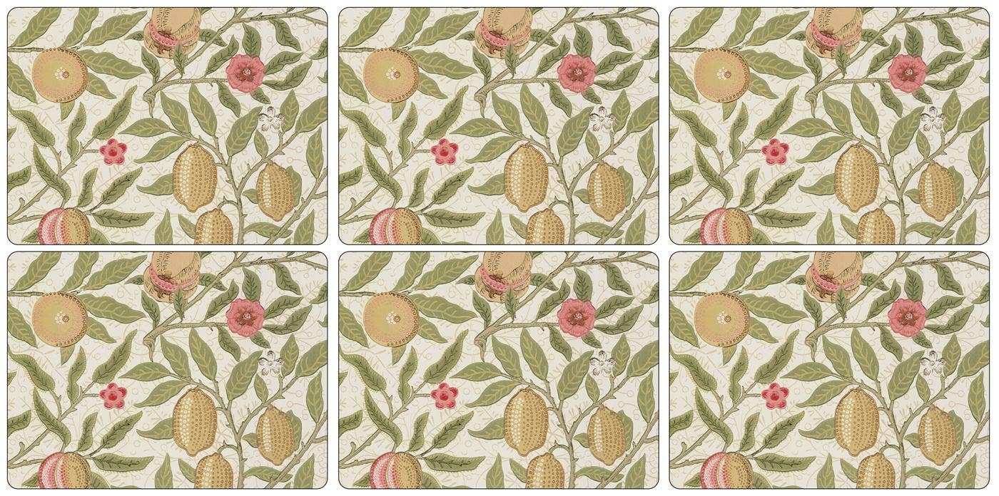 Pimpernel Fruit Cream Placemats Set of 6 