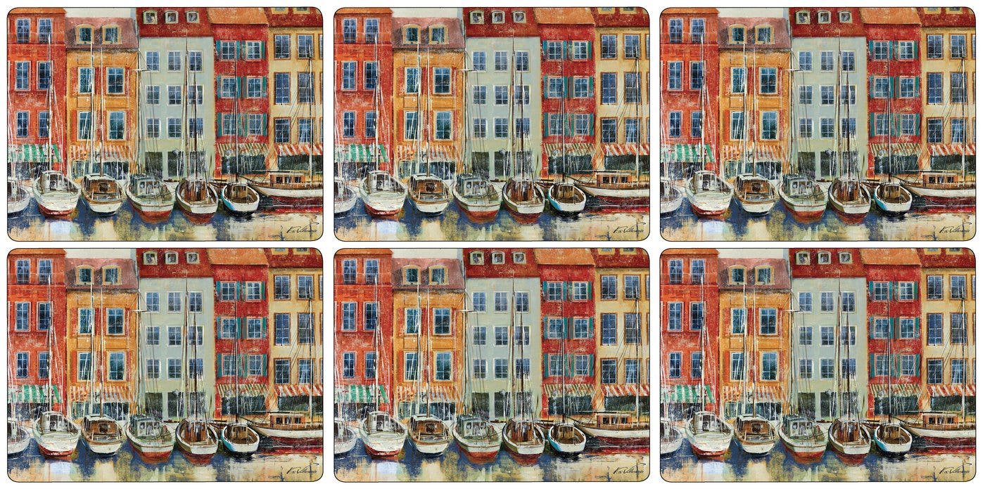 Pimpernel Boat Scene Placemats Set of 6
