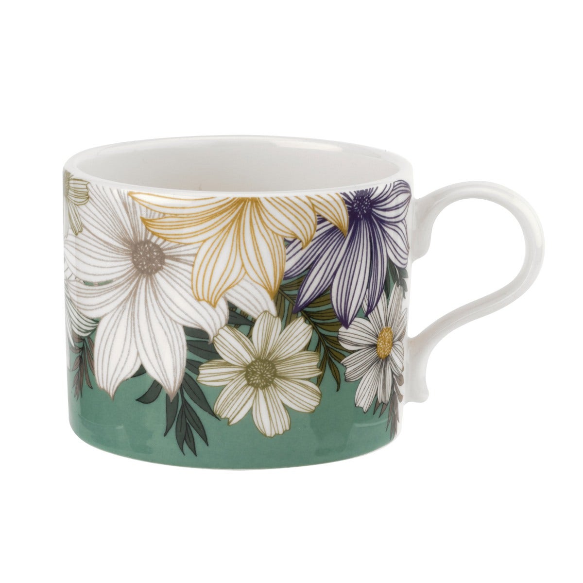 Seconds Portmeirion Atrium Floral Teacup - CUP ONLY