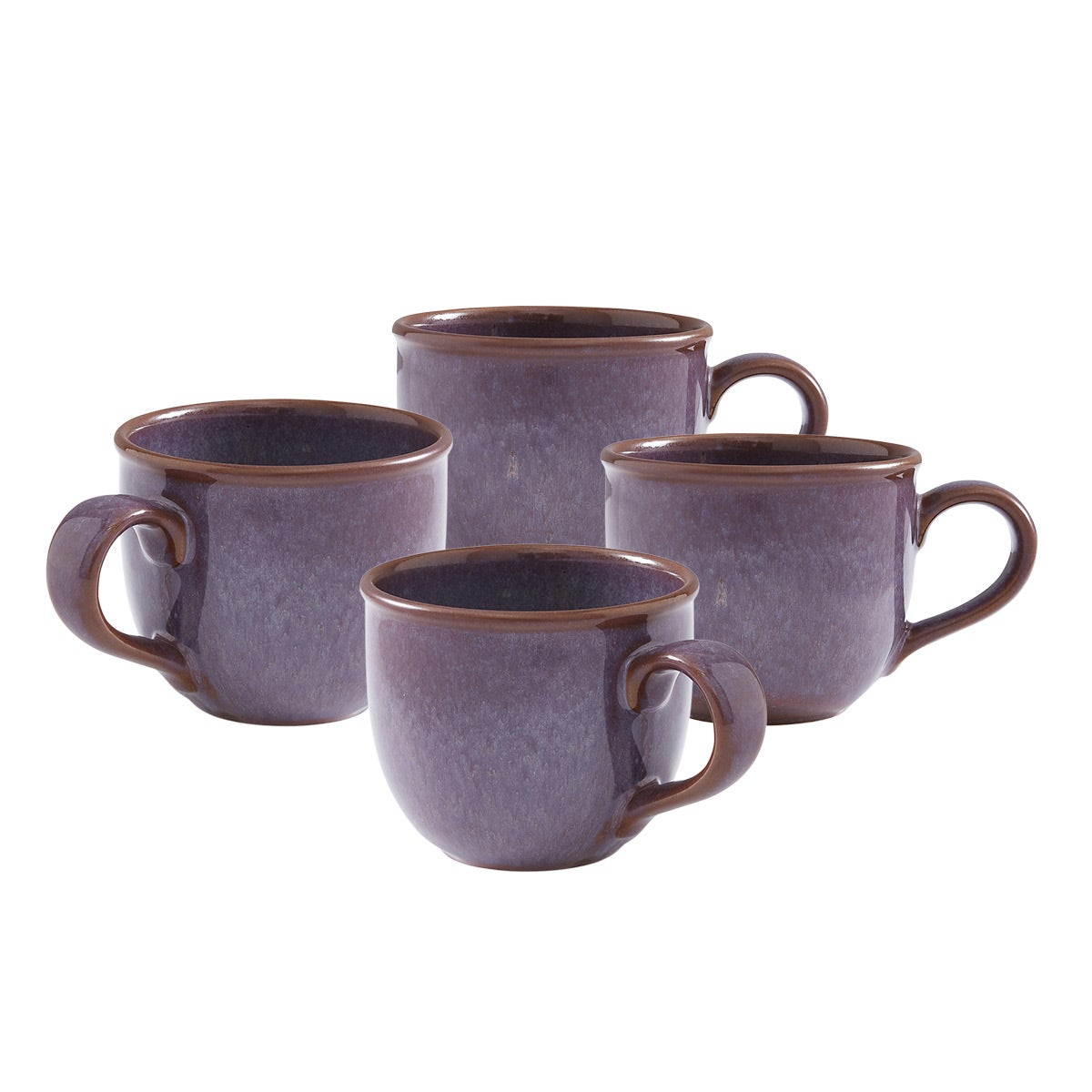 Minerals Set of 4 Mugs, Amethyst