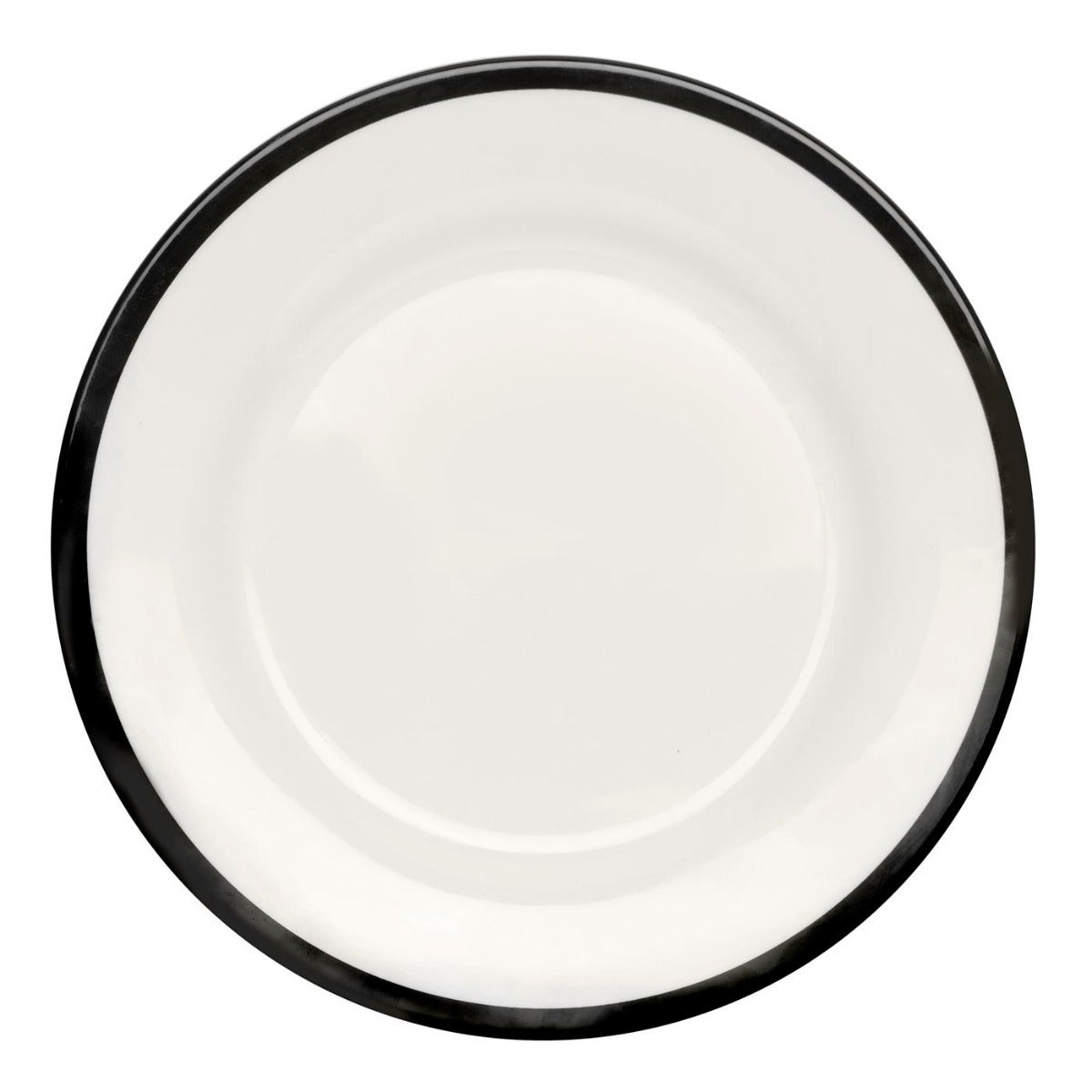 Seconds Portmeirion Agapanthus Stripe Black Set of 6 8.75 Inch Plate 