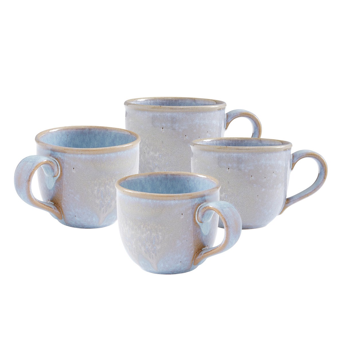 Minerals Set of 4 Mugs, Aquamarine