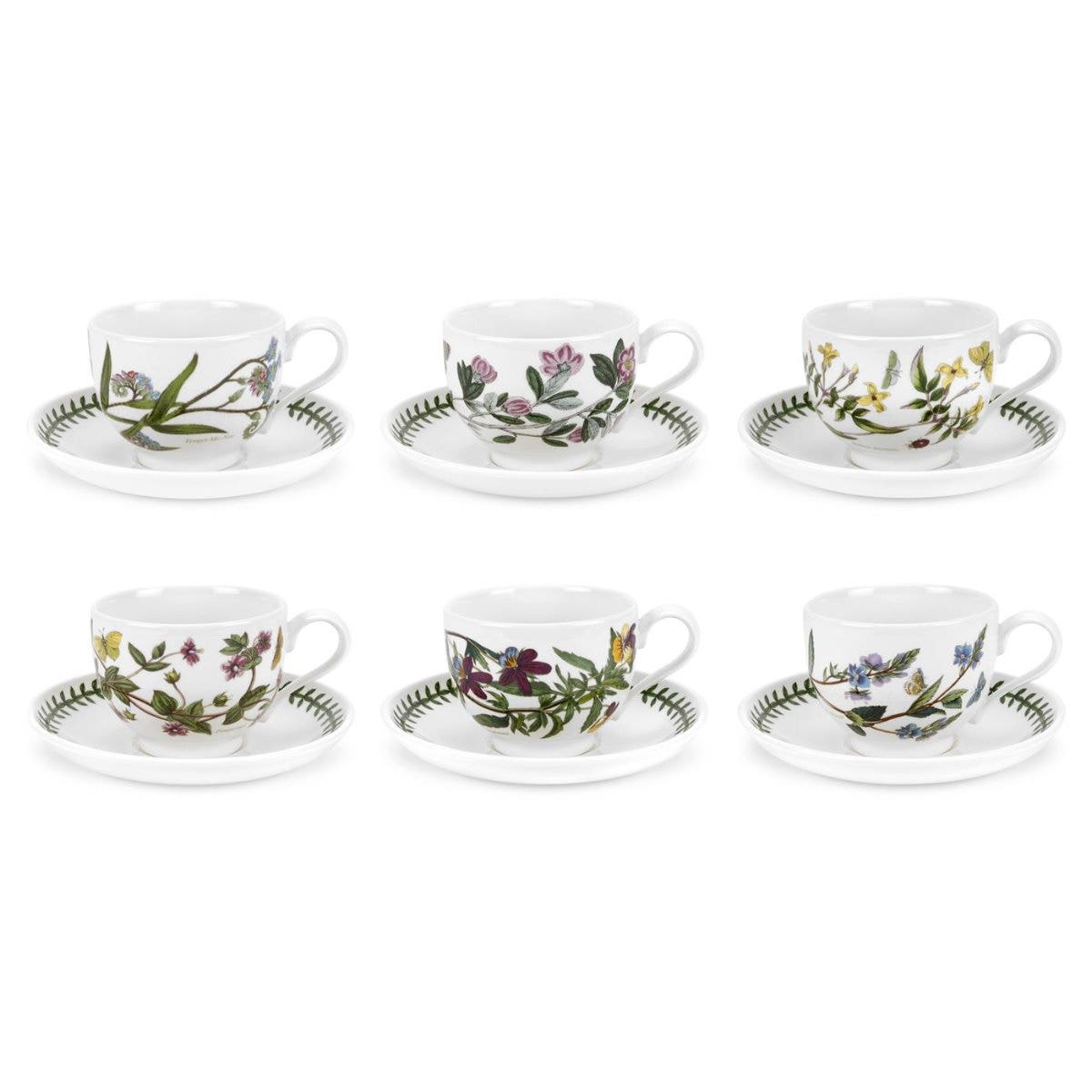 Portmeirion Botanic Garden Breakfast Cup and Saucer (T) Set of 6