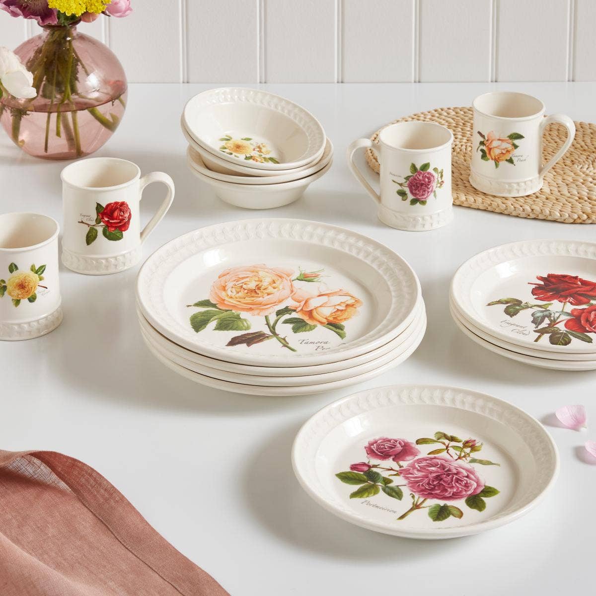 Botanic Roses Set of 4 Tankards