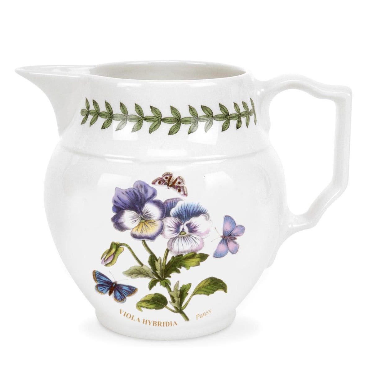 Seconds Portmeirion Botanic Garden 1 Pint Staffordshire Jug - Pansy