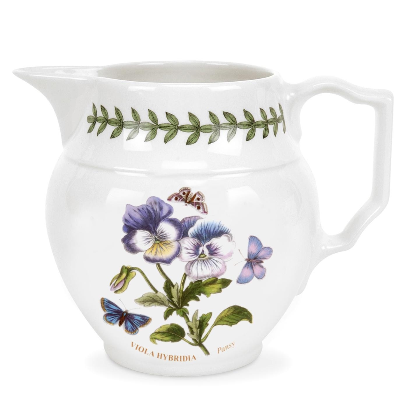 Seconds Portmeirion Botanic Garden 0.5 Pint Staffordshire Jug - Pansy