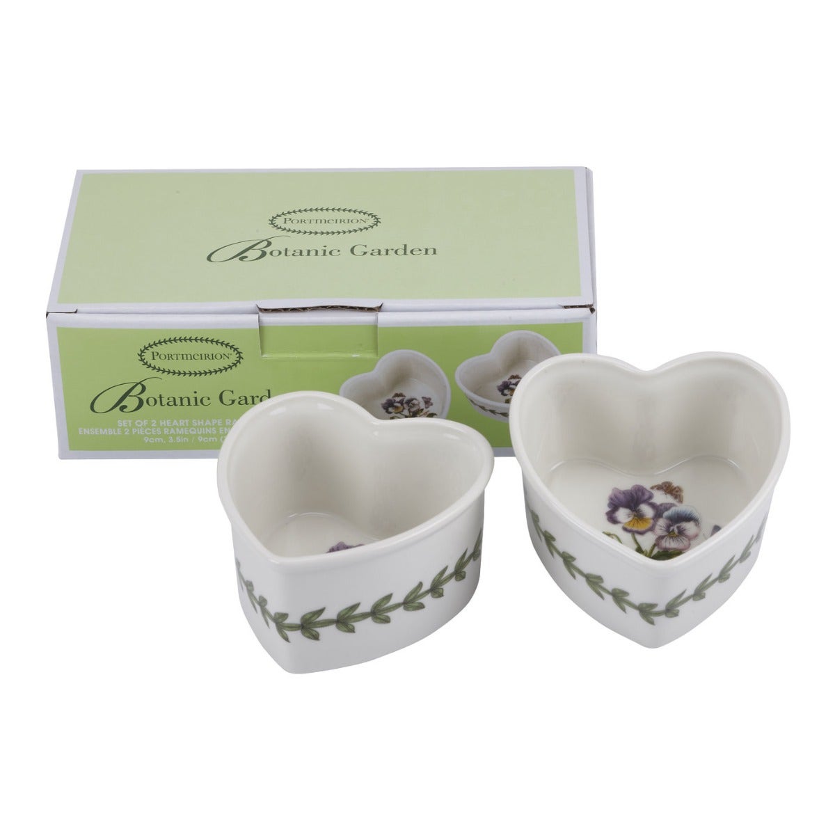 Botanic Garden Set of 2 Heart Ramekins