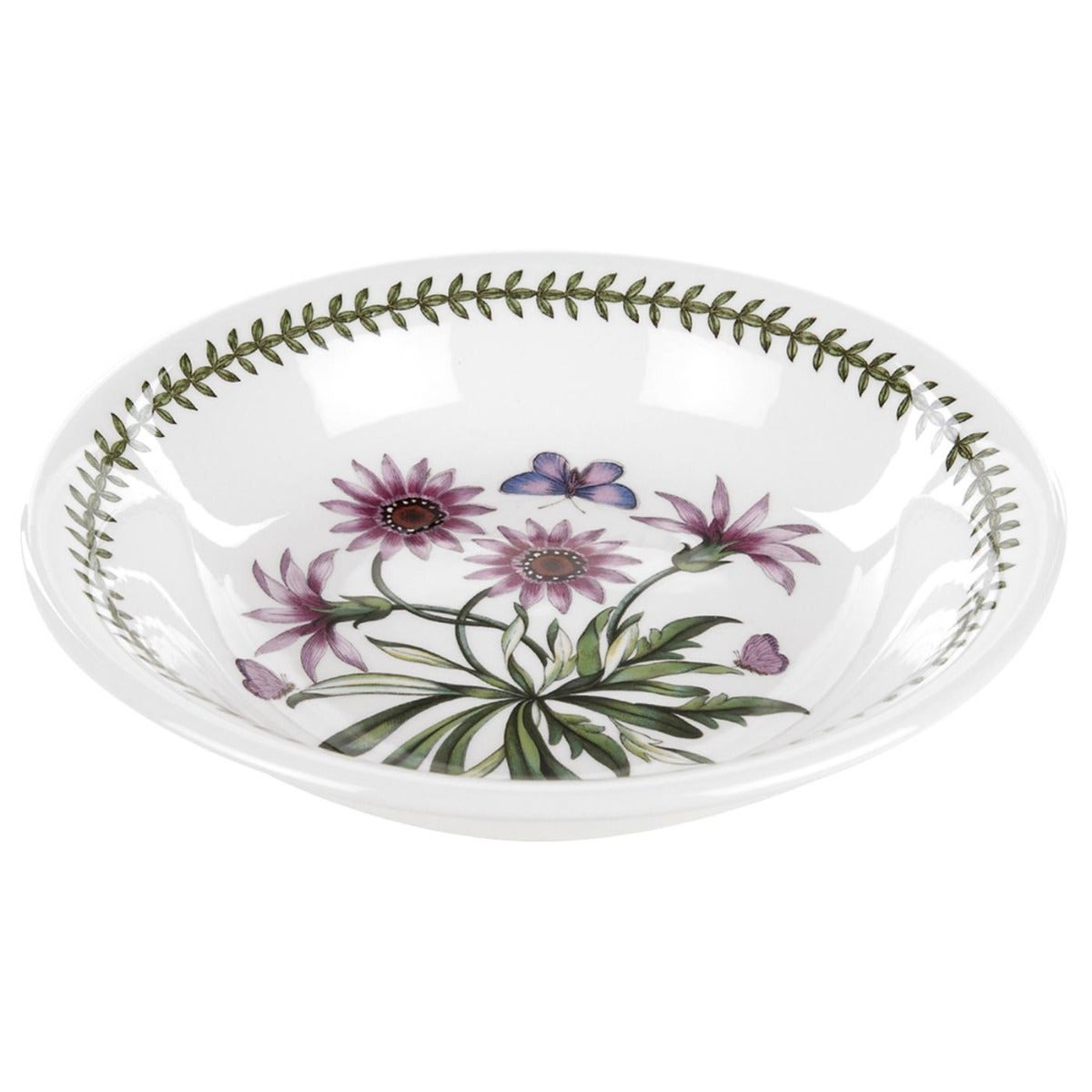 Seconds Portmeirion Botanic Garden Set Of 6 8 Inch Pasta Bowls -  Treasure Flower