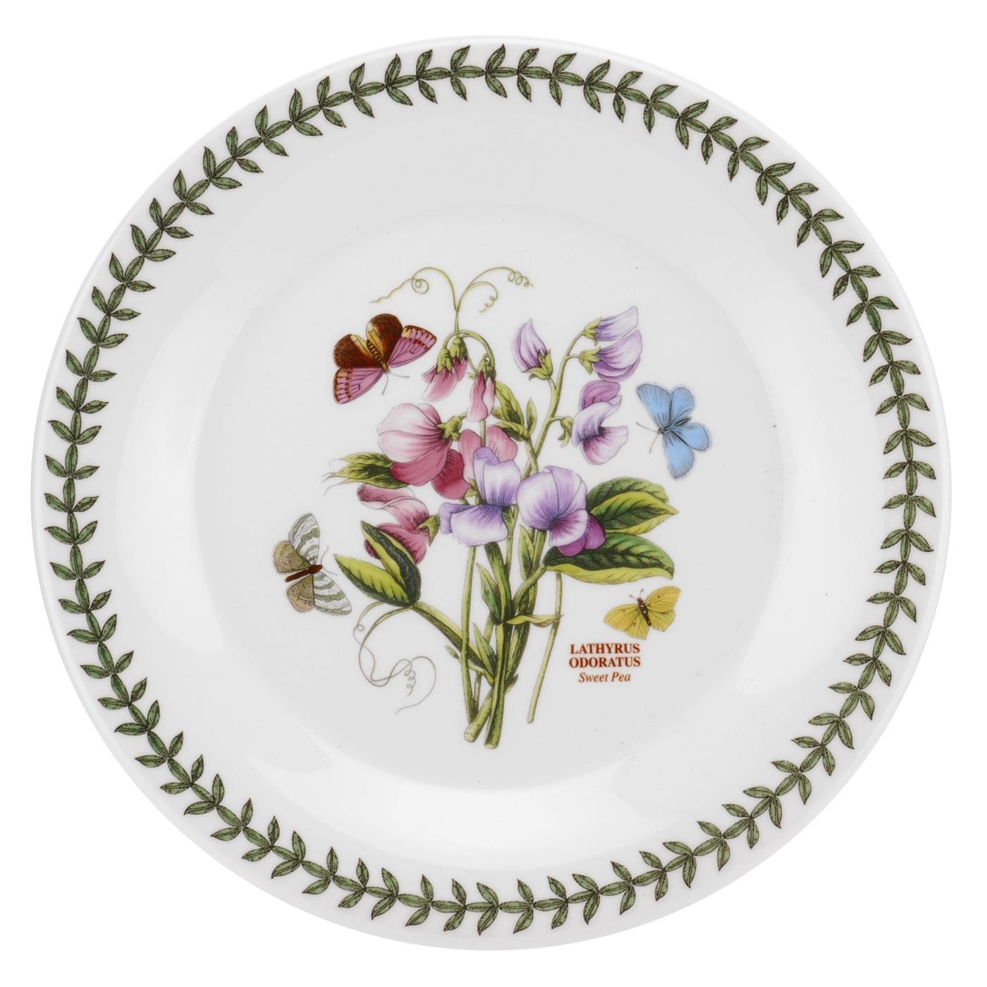 Portmeirion Botanic Garden 8 Inch Plate Sweet Pea (Mandarin Shape)