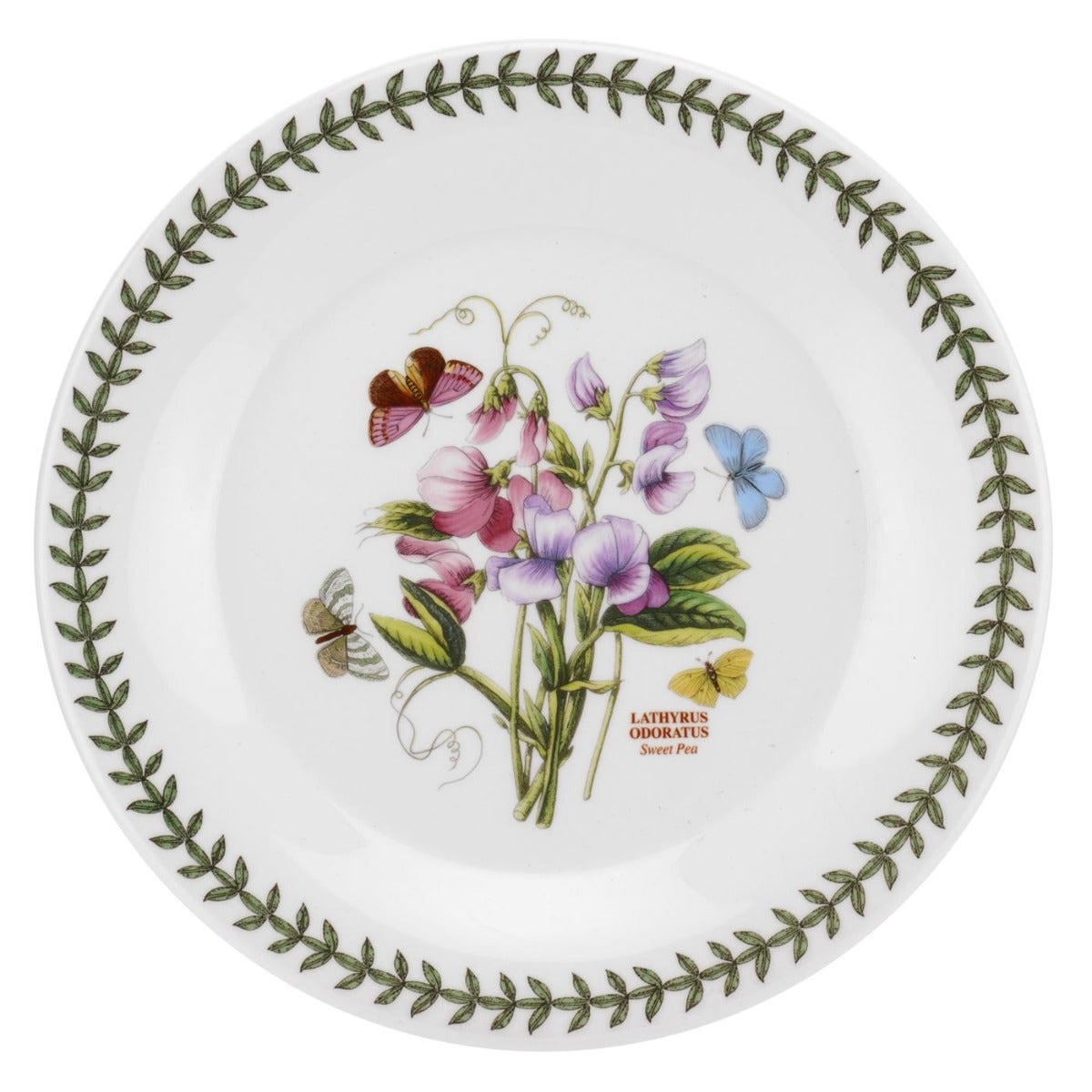 Seconds Portmeirion Botanic Garden 8 Inch Plate Set of 6 No Guarantee Of Flower Design (Mandarin shape)