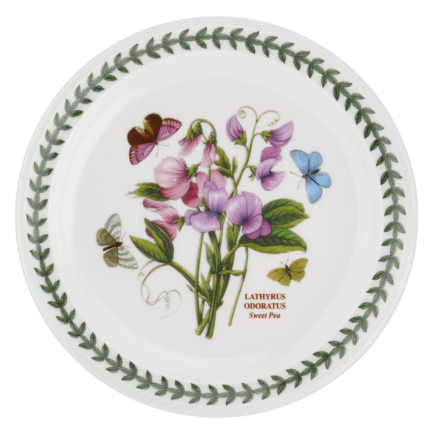 Portmeirion Botanic Garden 6 Inch Plate Sweet Pea (Romantic Shape)
