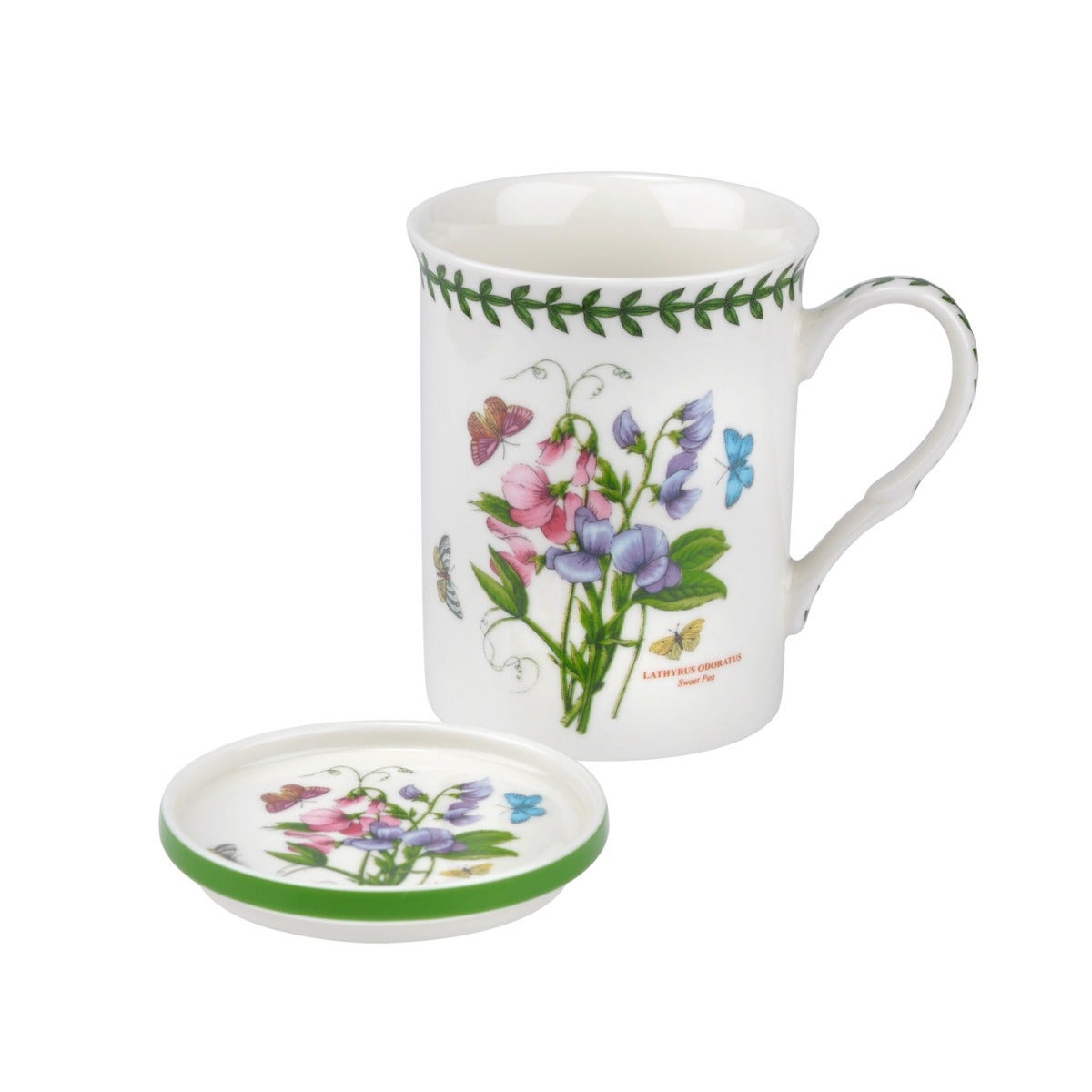 Portmeirion Botanic Garden Mug & Coaster Set - Sweet Pea