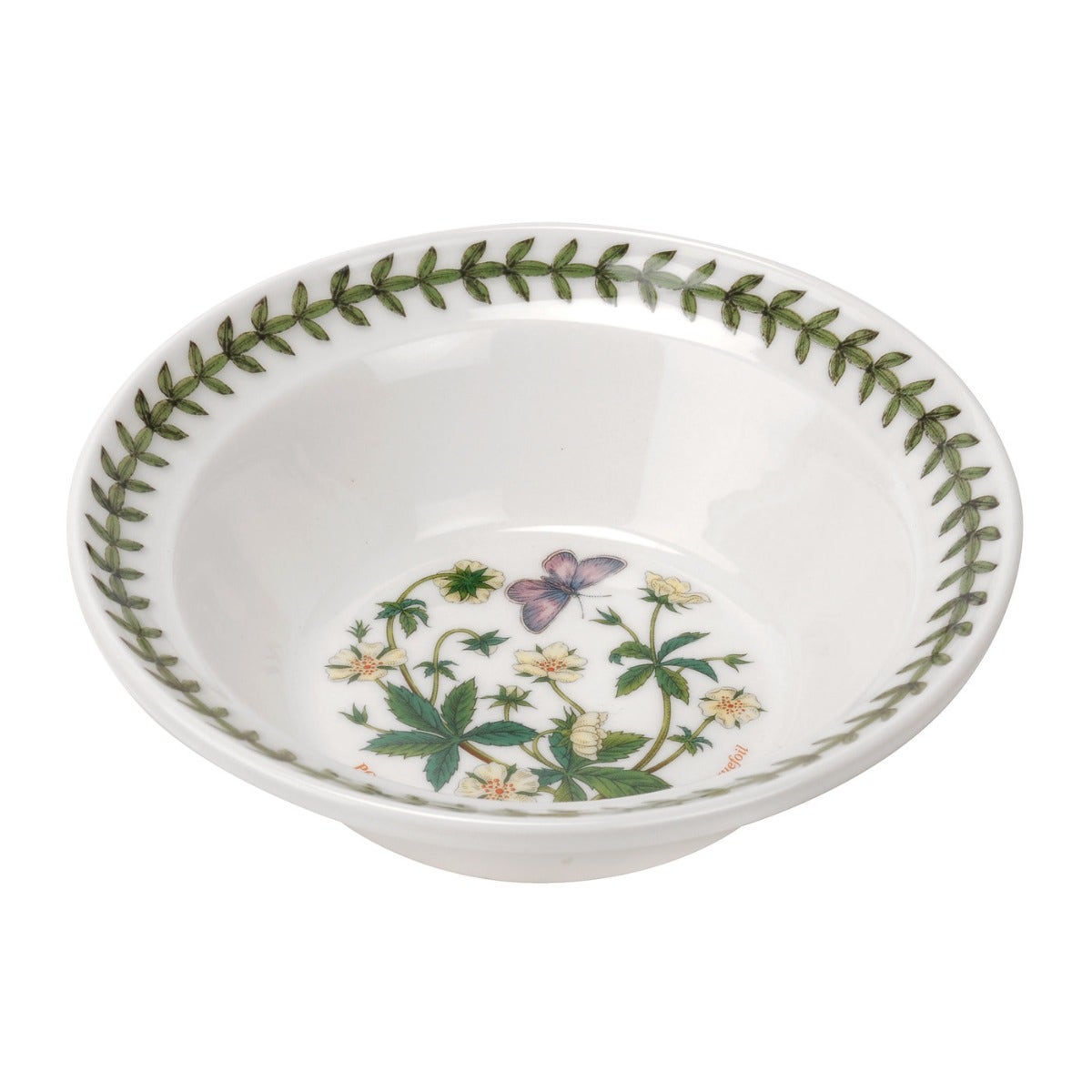 Seconds Portmeirion Botanic Garden 6 inch Oatmeal Bowl Cinqufoil (Drum Shape)