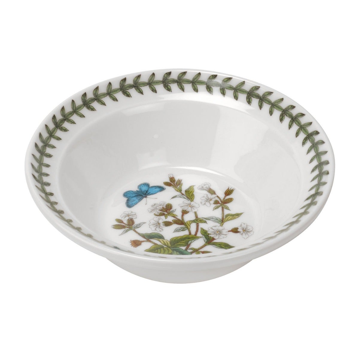 Seconds Portmeirion Botanic Garden Set Of 6 Oatmeal Bowls (Drum Shape) - White Campion