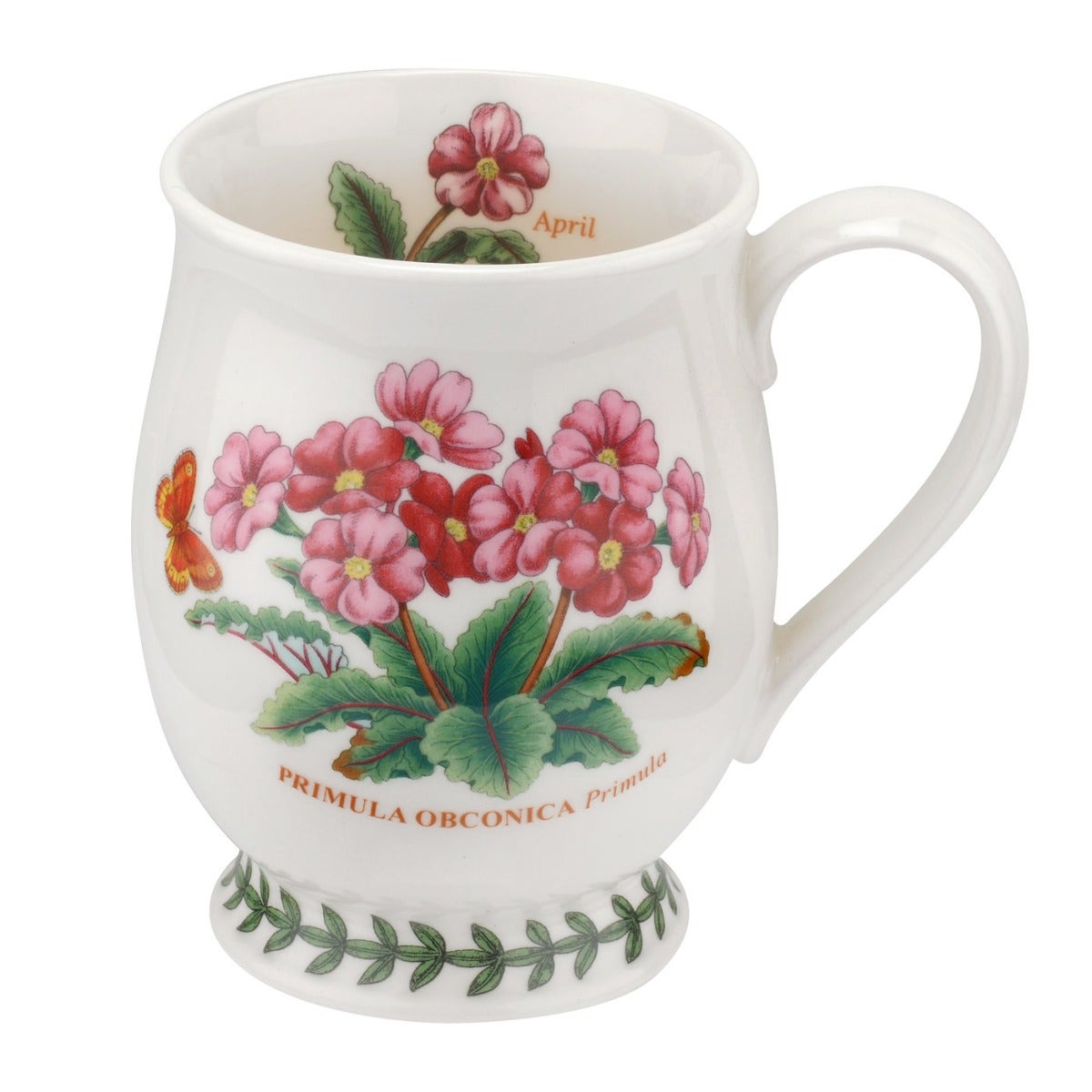 Seconds Portmeirion Botanic Garden Set of 6  Flower Of The Month  Bristol Tankard - No Guarantee Of Month Selection