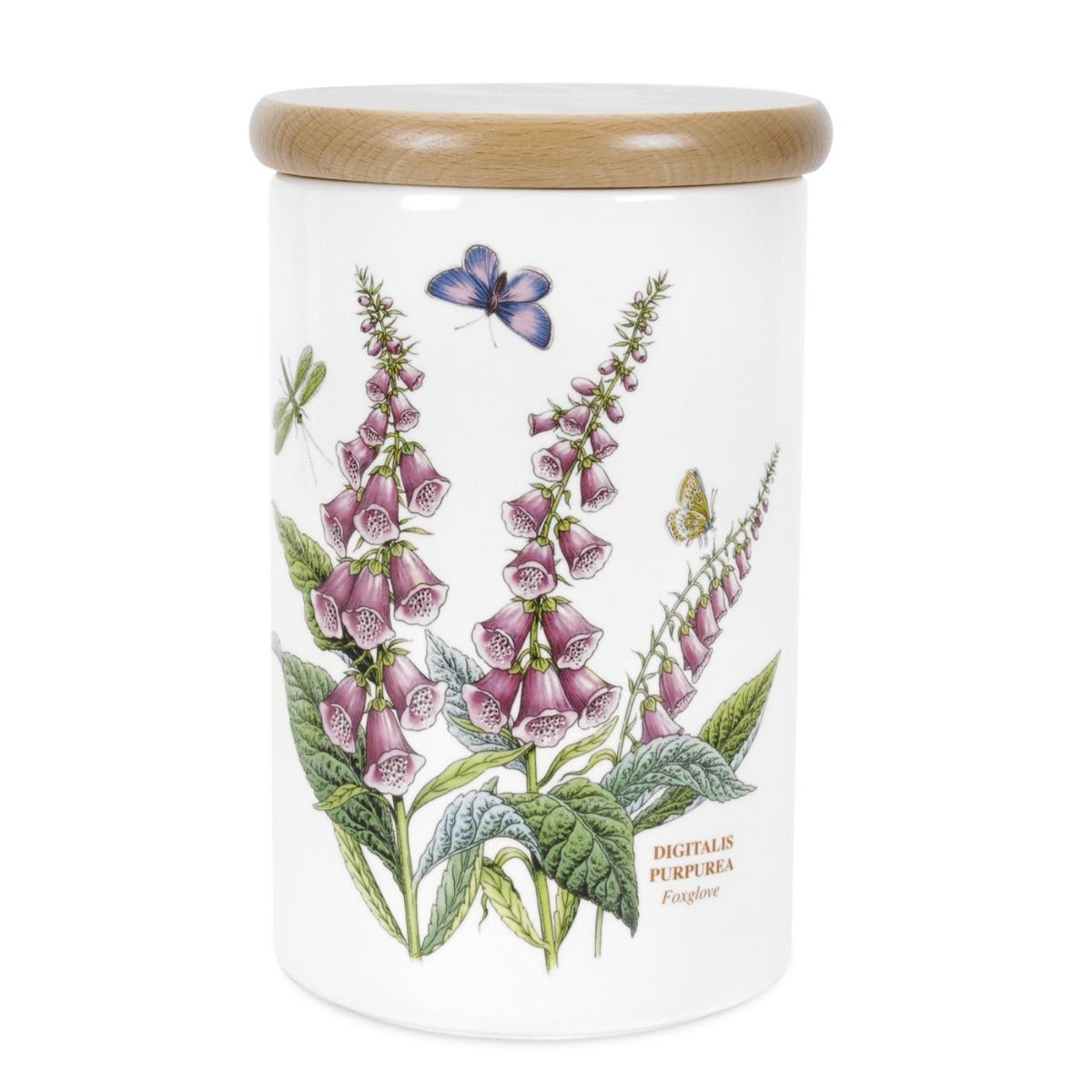 Seconds Portmeirion Botanic Garden 8 Inch Airtight Jar - Foxglove