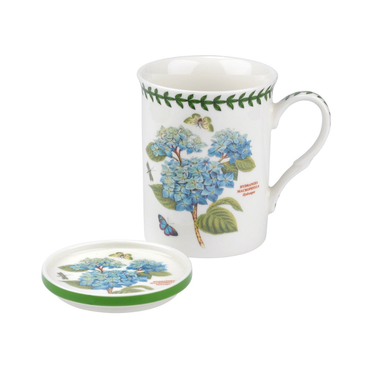 Portmeirion Botanic Garden Mug & Coaster Set - Hydrangea