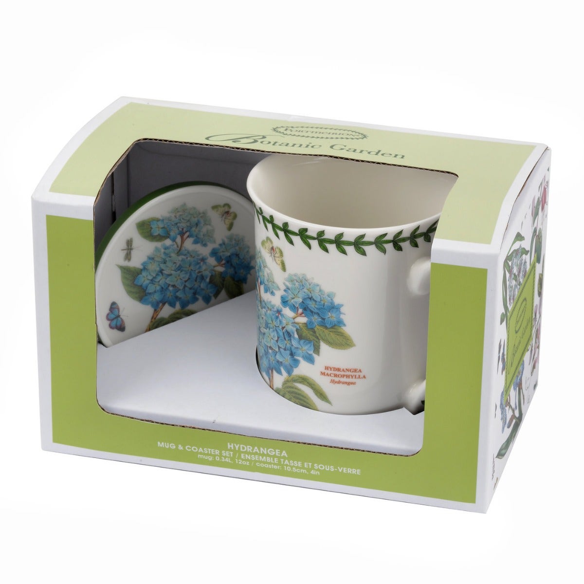 Portmeirion Botanic Garden Mug & Coaster Set - Hydrangea